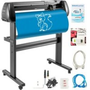 VEVOR Plotter de Découpe Vinyle, Alimentation Papier Max. 870 mm, Traceur de Coupe de Base avec Support, Contrôle Numérique, Vitesse et Force Réglables, pour Fabrication d&rsquo;Étiquettes de Signalisation