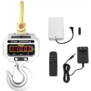 VEVOR Balance à Grue Numérique, Capacité 5000 kg, Balance Suspendue Électronique à Grue, avec Écran Lecture LCD, Grande Précision Mesure, pour Entrepôts, Agriculture, Chasse, Pêche, Ateliers, Bureaux