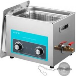 VEVOR Nettoyeur à Ultrasons 15 L Nettoyeur à Ultrasons Professionnel à Fréquence 40 kHz Appareil de Nettoyage Ultrasonique avec Cuve en Acier Inoxydable pour Bijoux Lunettes Montre Dentier