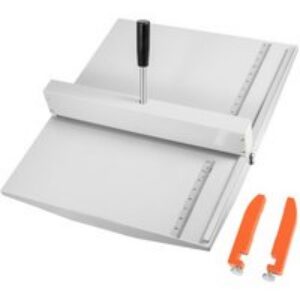 VEVOR Machine Plieuse Manuelle, Plieuses à Papier 46 cm Avec 2 Blocs Plissage Manuel en Fer et Aluminium Poignée à Économie de Main-d&rsquo;œuvre Échelle Précise pour Dossier Carte Photo