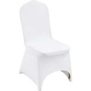VEVOR Couverture Housses de Chaise Mariage Housse de Chaise Blanche 50 Pièces Housse de Chaise Lycra sans Bras Polyester et Élasthanne Front Cintré Élastique Soirée Célébration Décoration