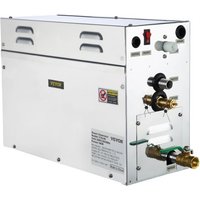 VEVOR Générateur de Vapeur Sauna 9 kW, Générateur de Vapeur Douche Bain de Maison de 9 m³, Plage de Température 35 ℃ - 55 ℃ avec Réservoir d'Eau 6 L, Moniteur LED, Drain Manuel, pour Hammam Domicile