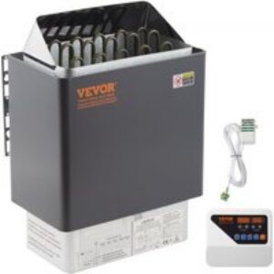 VEVOR Poêle Électrique de Sauna 9 KW Poêle de Sauna Électrique pour 9-13 m3 Chauffage Sauna 104-221℉ Poêle de Chauffage Électrique en Acier Inoxydable Poêle de Sauna avec Contrôle Externe