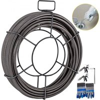 VEVOR Furet karcher 50pi 3/8po Tuyau pour karcher Flexible nettoyeur haute pression Tuyau serpentin pour toilettes bouchées et les éviers