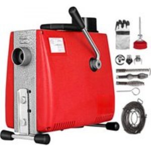 VEVOR Machine Déboucheur électrique 250 W 400 tr / min Machine de Nettoyage de Tuyaux Des Tubes pour Tuyaux 20mx16mm Déboucheur Electrique de Canalisation Utilisation Facile pour Toilettes et Lavabo