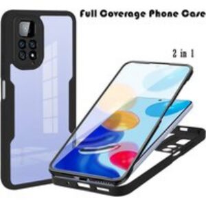 Full Coverage Phone Case For Xiaomi Redmi 9 9A 9C 9T Redmi Note 9 10 11 Pro 9s 10s 11s Transparent 2 in 1 Front+Back Cov