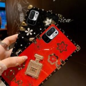 Luxury Diamond Perfume Bottle Case For Xiaomi Redmi 9T 9A 9C NFC Note 8 9 10 11 Pro 9S 10S 11S Square Protective Phone C