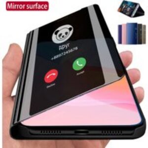 Smart Flip Case For Vivo Y21 Mirror leather Stand Phone Cover For vivo Y21 Y21s Y33 4G Bracket Case Coque