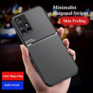 Luxury Business Matte Stripe Soft TPU Phone Case Four Corners All-inclusive Shockproof Anti-fall Cover For Poco M4 X4 Pr