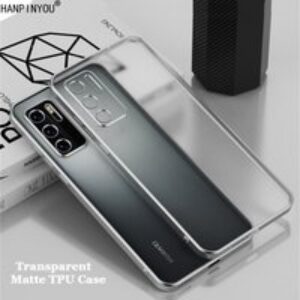 Plating Frame Transparent Matte Anti Fingerprint TPU Case For Huawei P50 P50E P40 Pro Airbag Anti-drop Full Cover Shell
