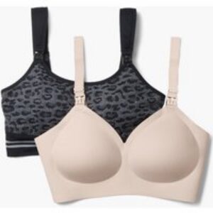 Pack duo de soutien-gorge : SMOOTH & DEX 4-EN-1 | Color: Beige + léopard | Size: S