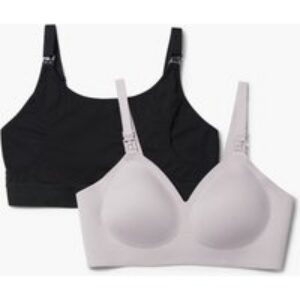 Duo de soutien-gorge : SMOOTH & The Original | Color: Noir + gris lavande | Size: 2XL