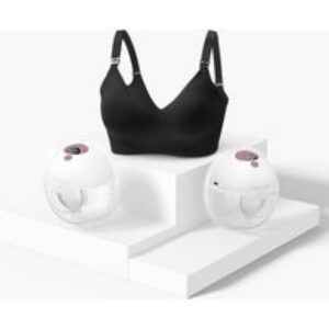 Ensemble de soutien-gorge M5 : Tire-lait sans fil mains libres Double M5 et soutien-gorge Omni(YN21) | لون المضخة: Rouge | BH Farbe: 3XL | Talla de sujetador: Noir