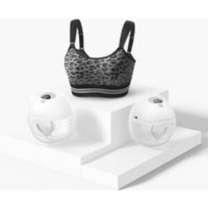 Ensemble de soutien-gorge M5 : Tire-lait double M5 sans fil et soutien-gorge d&rsquo;allaitement 4-en-1 (YN12) | Bra Size: S | Color: Gris