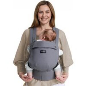 Porte-bébé Momcozy PureHug – Ergonomique, confortable & léger | Fabric: Coton | Farbe: Grey