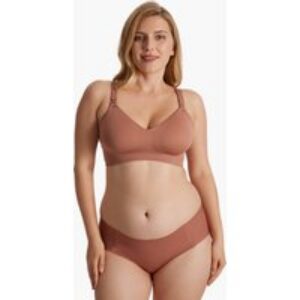 Soutien-gorge d’allaitement ultra doux sans coutures – YN21 | Color: Marron peu profond | Size: L | Quantity: Lot de 1