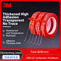 Nano ruban adhésif Double face 3M 4918, 2mm d'épaisseur, ruban adhésif Double face Transparent, sans trace, haute adhérence, pour Automobile