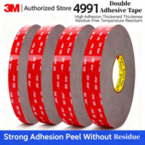Ruban adhésif Double face fort 3M 4991VHB, 3m, 2.3mm d&rsquo;épaississement, haute viscosité, sans trace, pour voiture, usage domestique, haute température