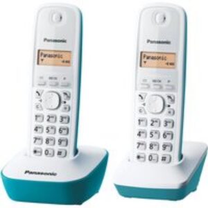 Téléphone sans fil, 2 combinés – blanc et bleu