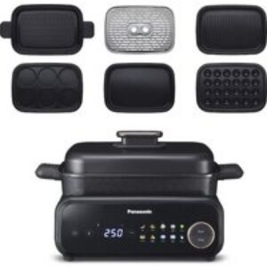 Multicuiseur de table, extracteur de fumée, 6 accessoires, noir