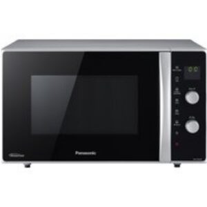 Four micro-ondes combiné compact 27L, convection, gril et inverter, noir et argent