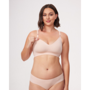 Soutien-gorge d’allaitement ultra doux sans coutures – YN21 | Color: Beige | Size: L | Quantity: Lot de 1