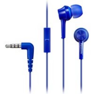 Écouteurs filaire intra-auriculaire, micro, prise jack 3,5mm – bleu