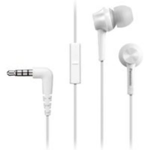 Écouteurs filaire intra-auriculaire, micro, prise jack 3,5mm – blanc