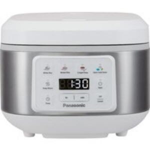 Cuiseur à riz et vapeur 1,5L, 4 programmes automatiques, panier vapeur, blanc