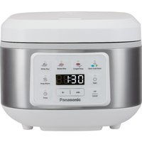 Cuiseur à riz et vapeur 1,5L, 4 programmes automatiques, panier vapeur, blanc