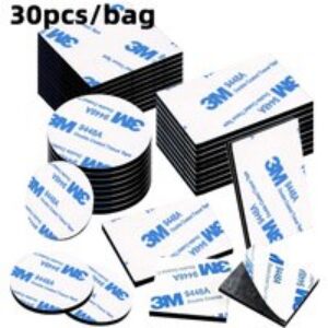 Ruban adhésif Double face 30 pièces, ruban mural adapté à la maison, au bureau, à la voiture et à l&rsquo;extérieur