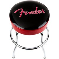 Fender Red Sparkle - Tabouret de bar - rond - rouge, noir brillant - 61 cm
