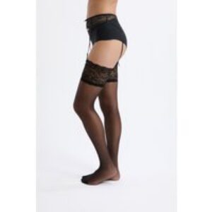 Bas satiné en dentelle transparent – 15D – Cout Dentelle – L – Noir – Femme – Etam