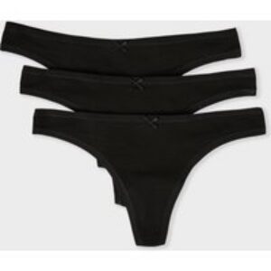 Lot de 3 strings en coton – Jack – L – Noir – Femme – Etam