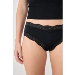 Shorty à bords dentelle en microfibre – Soul – XL – Noir – Femme – Etam