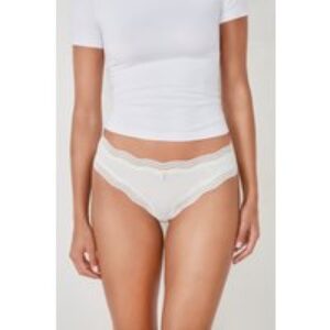 Tanga bords dentelle en microfibre – Soul – XS – Blanc – Femme – Etam