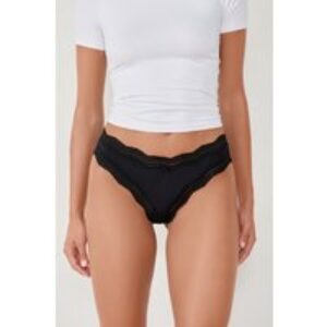 Tanga bords dentelle en microfibre – Soul – S – Noir – Femme – Etam