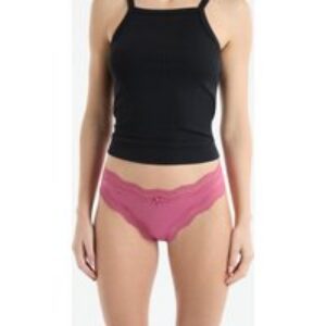 Tanga à bords dentelle en microfibre – Soul – S – Rose – Femme – Etam