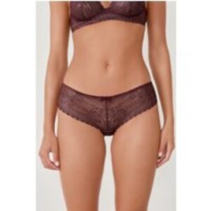 Shorty en dentelle effet irisé – Panama – 40 – Grenat – Femme – Etam